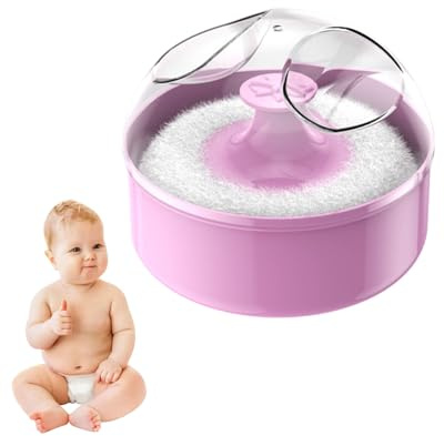Houppette Avec Étui, Bouffée De Poudre Pour Le Corps Et Récipient, Houppette Et Récipient Pour Le Corps, Bouffée De Poudre Douce, Bouffées De Poudres Douce Pour La Peau Délicate