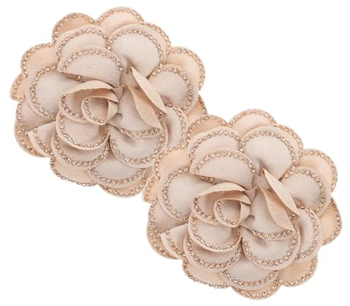 Healeved Clip per Scarpe con Cristalli a Forma di Rosa 2 Pezzi Decorazioni Staccabili per Scarpe da Sposa Donna Eleganti per Matrimonio Invernale