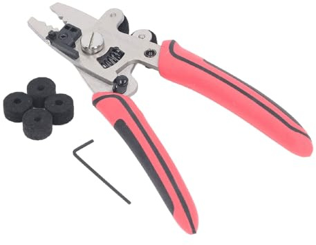 Pelacables de fibra óptica, hoja de acero inoxidable, mango antideslizante de PVC, cortador de alambre de fibra multifuncional, alicates pelacables, herramienta 8 en 1 para
