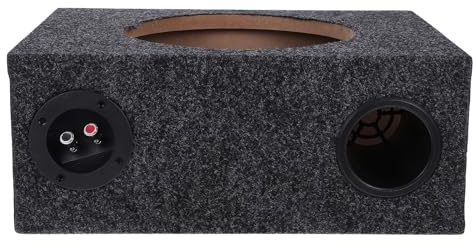 OSOLADY Cassa Subwoofer Design Sottile e Installazione Semplice 10 Pollici in Legno Nero per Auto per Impianto Stereo Veicolare