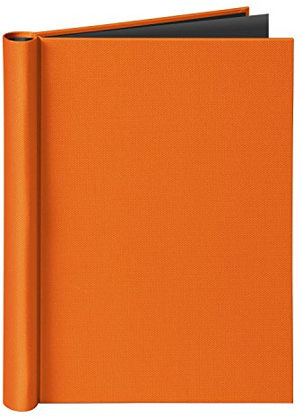 VELOFLEX 4944330 - Klemmbinder DIN A4 Velocolor, mit Leinenstruktur, Füllmenge max. 150 Blatt, orange, 1 Stück
