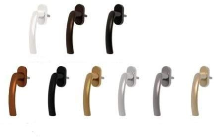 Hochwertige 2 ER SET -Fenstergriffe-Farbe: antrazith - Fenstergriff aus Aluminium-Für nach innen und außen öffnende Fenster-Medos