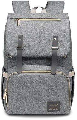 SONARIN Premium Wasserdicht Baby Wickelrucksack,Ergonomisch,Atmungsaktives Mesh, Große Kapazität,Wickeltasche,Reise-Rucksack-Organizer,Entworfen für Postpartum Mütter,Ideal Geschenk(Grau)