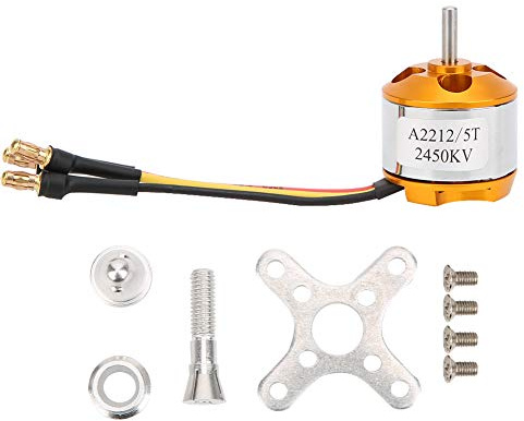 Moteur sans balais RC, pièce de rechange de moteur sans balais Outrunner pour avion de drone quadricoptère RC(2450KV)