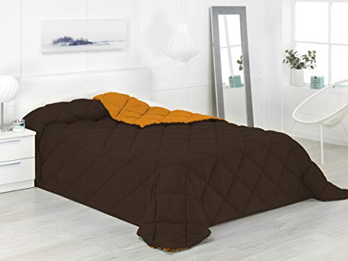 Boncasa - Xtreme 400 - Edredón nórdico de 400 g, Bicolor (Naranja y Chocolate, Cama 90/105-180 x 270 cm)