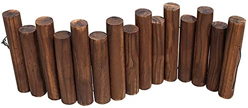 Gartenzaun Zaunelemente Miniatur Deko Outdoor Rasen dekorative Paneele Zaun Garten Rand Grenze Rolle Garten Streikposten Zaun für Landschaft Terrasse Blumenbeet Tierbarriere llxyzrzbhd163(Color:Brown