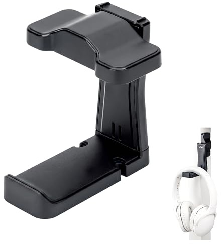 KIWIFOTOS Headphone Holder, Headphone Hook with Swivel Arms on Both Ends