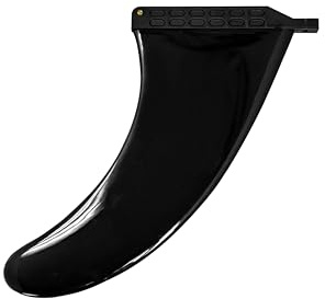 Boardworks 9 Dolphin Longboard and SUP Fin - Fiberglass-Reinforced Nylon Construction - Durable - Black - 9'