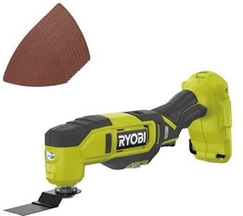 Pack RYOBI - Multitool RMT18-0 - 18V One+ - 11 accessoires - Sans batterie ni chargeur - Kit 10 triangles abrasifs RAK10MT