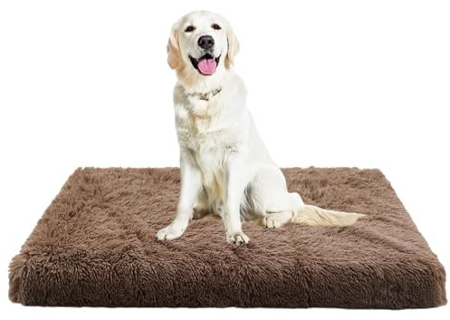 XIEMINLE Haustierbett Hundematratze, Anti-Angst Anti-Rutsch Hundematte, Waschbar Hundekissen Flauschiges Hundebett, Orthopädisches Katzenbett Hundesofa für Große Mittelgroße Hunde(75x50x7cm)
