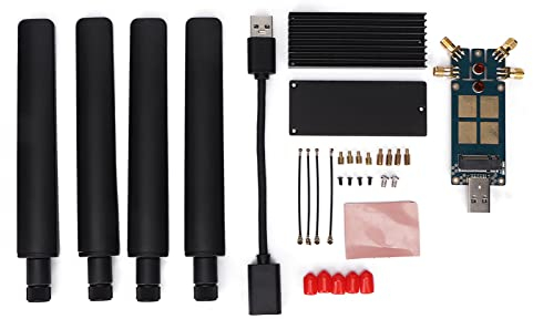 Adaptateur NGFF M.2 vers USB avec Emplacement pour Carte SIM, 4 Antennes Prenant en 3G 4G 5G, Dissipation Thermique, pour PC,4B 3B+, Carte Mère CM4 IO Base A B,