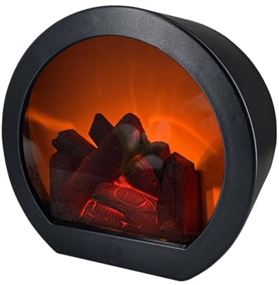 Gsycle Décoration De Lanterne De Cheminée, Petite Cheminée à LED, Lanterne De Table, Lampe De Cheminée Rechargeable, Décoration De Maison pour la Maison