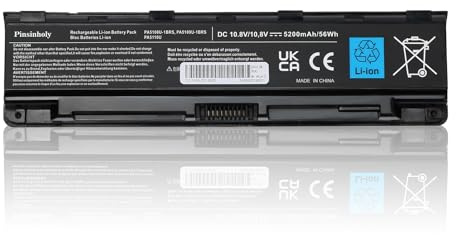 Pinsinholy PA5109U-1BRS PABAS272 Akku für Toshiba Satellite C40 C50 C50-A C50D C50t C55 C55-A C55D C55t C70 C70-A C70D C75 C75D L70 C50D-A C55D-A C50-A-14W C55-A-1H9 C55-A-1GJ C55-A-1GK
