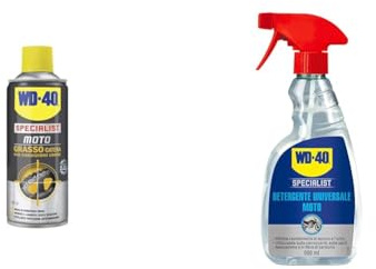Wd-40 Specialist Grasso Catena Moto Spray, 400 Ml, Trasparente & SPECIALIST MOTO - Detergente Universale Spray - 500 ml