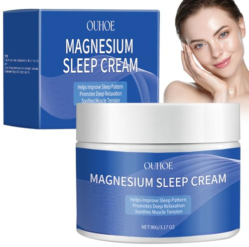 Magnesium Creme, Magnesium Creme Lotion zur Beruhigung bei Beinkrämpfen | Es kann Gelenk- und Muskelschmerzen lindern und den Magnesiumgehalt des Körpers ergänzen