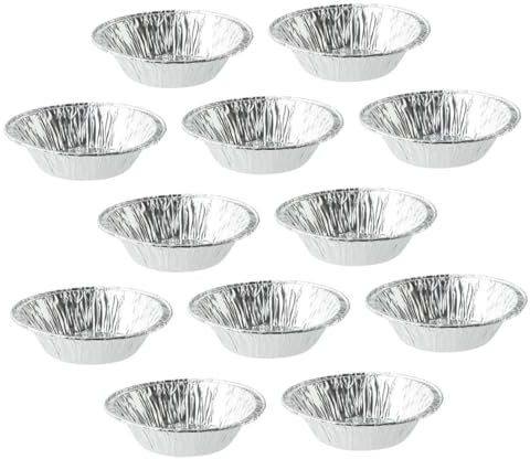 Cabilock Einweg Eierkuchen Backform Aus Alufolie 8cm Antihaftbeschichtet 500 Stück Rund Küchenbackwerkzeug Für Muffins Und Desserts