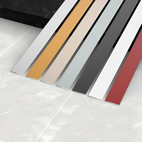 Bodenübergangsstreifen 90cm*3, Eloxierte Aluminium Teppichkantenstreifen, Übergangs-Schiene, Abdeckleiste Für Fliesen, Teppich Und Holzböden(Black,20mm/0.78in)