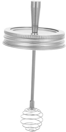 Alipis Honey Dispenser Lid Dipper Stick Stainless Steel Stirrer for Honey Jar Jar Attachments