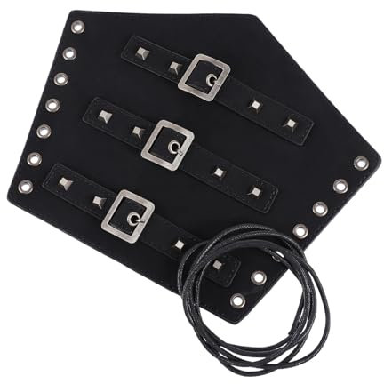 SAFIGLE Punk Armband Aus Kunstleder Reitstulpen-Design Armschienen Für Persönlichkeitshandschuhe Punk-handschuh-armschienen Für Halloween Rollenspiele Und Bühnenauftritte