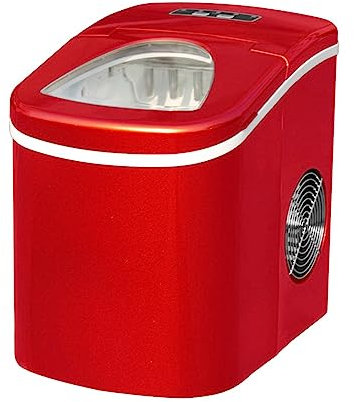 Zhaoj24-05 Facile da Usare Macchina for Il Ghiaccio retrò EFIC113 Elettrodomestico for la Produzione di cubetti di Ghiaccio Rosso Perfetto per la casa