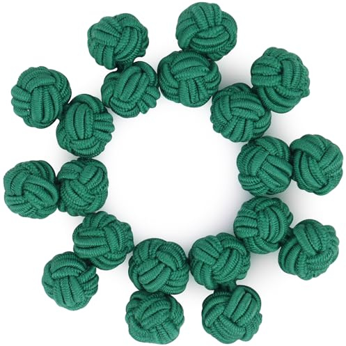 HONEY BEAR 5 par silke tyg knut manschettknappar set för män kvinnor skjorta klänning tillbehör dekoration med låda, 8mm, Siden Polyester, Ingen ädelsten