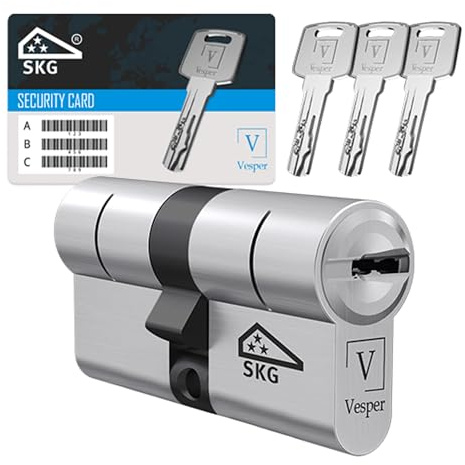 Vesper Extreme SKG3*** Schließzylinder gleichschließend konfigurierbar | Ein Schlüssel für alle Türen, Profilzylinder, 1 bis 4 Zylinder individuell zusammenstellen - Gleichschließende Zylinder