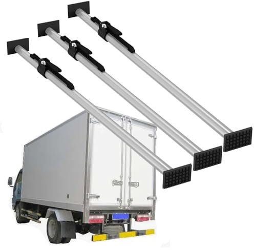 1 2 3 4 Pack Heavy Duty Adjustable Load Lock Bar, Van/Trailer/Pickup/Full-size Trucks Bed Support Pole Cargo Stabilizer Bar, Metal Cargo Restraint Bar Divider(3 Pieces,200-238 cm/78.7-93.7in)