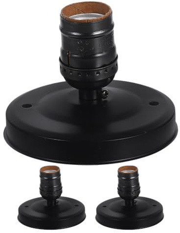 Veemoon Lot de 3 douilles d'ampoule : douilles décoratives rétro E26/E27 pour applique murale, adaptateurs pour douilles d'ampoules de plafond, pour la maison, le bureau ou le dortoir