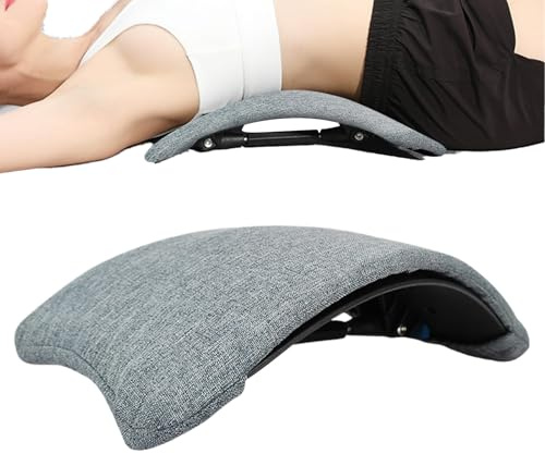 Tabla Lumbar | Cojín Ergonómico Ajustable, Tabla de Estiramiento Dorsal,Para Masaje Yoga en Casa