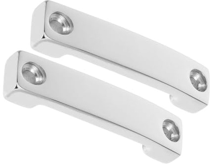 Zerodeko 2 Piezas Placa de Fijación de Cinta de Acero Inoxidable para Uso Marino Soporte Resistente para Correas Bimini Montaje Cubierta con Orificios Avellanados
