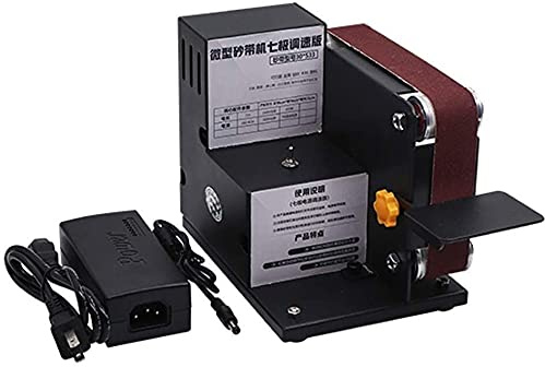 Micro ponceuse à bande – Mini meuleuse électrique pour affûtage et utilisation sur banc, système à angle fixe, design compact pour un travail de précision