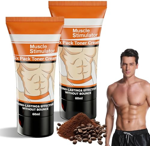 Crema Anticellulite Forte Corpo 2 Pezzi, Crema Rassodante Pancia e Crema Addominali Uomo, Gel Modellante Addome Cosce Glutei Braccia, Crema Cellulite Forte per Cosce e Glutei per Donna Uomo
