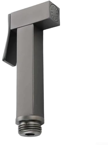 Handheld Toilet Bidet Sprayer, High-Pressure All-Copper Bidet Shower Sprayer with Square Nozzle for Hygiene Handheld Shattaf Spray(Gray)