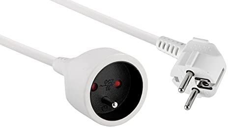 Electraline 10148025J - Prolunga, 10 metri, colore: Bianco