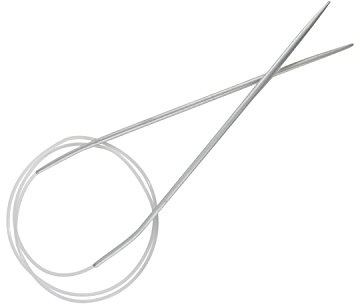 1 Aluminium-Rundstricknadel 2,5mm x ca 80cm Metall-Stricknadel Alu-Stricknadel