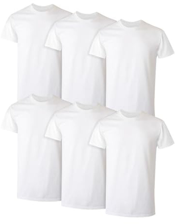 Hanes Mens Undershirt Packs, Stay-tucked Soft Cotton Best For Men, White/Black/Asstd Multipacks Base Layer, White - 6 Pack, X-Large US