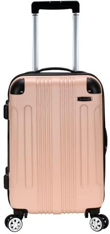 Rockland London Hardside Spinner Wheel Luggage, Champagne, Carry-On 20-Inch, 22X13. 5x10 (with wheels)