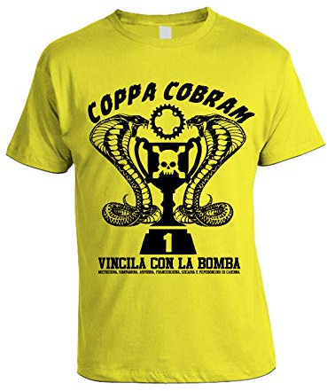 bubbleshirt Tshirt Film Cult Anni '80 Coppa Cobram - vincila con la Bomba - Citazioni Film Anni '80 - Trash - Vintage- Humor