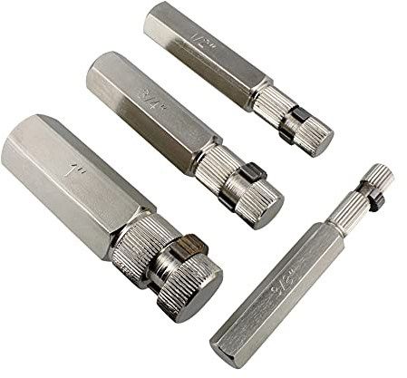ABN Lot de 4 outils de retrait de tuyaux internes pour extracteur de tuyau, lot de 4 clés à pipe internes 1, 3/4, 1/2, 3/8