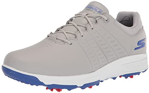 Skechers Men's Torque Waterproof Golf Shoe Golf Shoe, Gray Blue Sole, 10.5 UK Wide