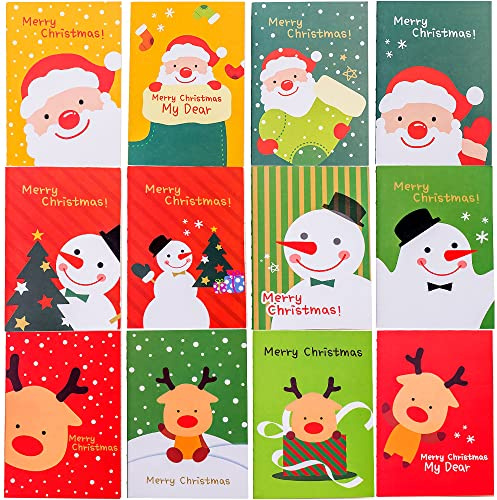 Lircentoud 24 Stück Notizbuch Weihnachten Klein,Notizblöcke Weihnachten Kinder,Mini Notizblock Weihnachten,Tagebuch Weihnachten,Christmas Notepad,Notizblock Weihnachtsgeschenke