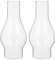 NUOBESTY 2Pcs Clear Glass Oil Lamp Chimneys – Handblown Kerosene Lampshade Replacements for Vintage Oil Lanterns & Hurricane Lamps