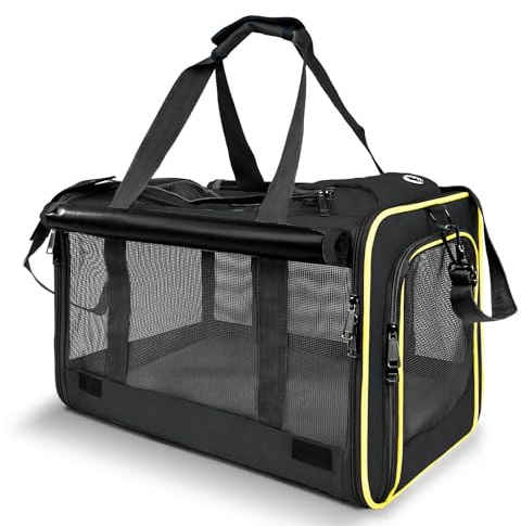 GAPZER Tragetasche für große Katzen, 9 kg + weiche Haustier-Tragetasche für kleine Hunde, strapazierfähige Reisetasche, mittelgroße große Katzen, Welpen, 6,8 kg, weiche Katzentragetasche, groß