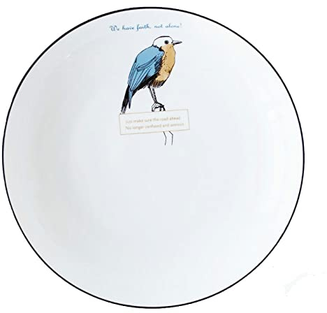 OQHAIR Frutero Cerámica Blanca Dibujos Animados Plato Hondo Ensalada De Frutas Filete De Frutas Arroz Al Horno Plato De Sushi Vajilla De Postre Platos De Cocina Vajilla Plato De Frutas (C