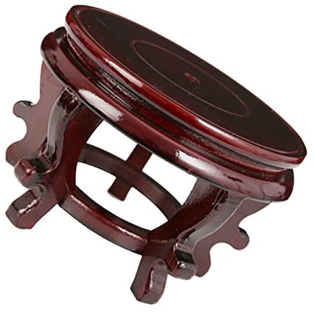 SUPVOX Base Per Vasi in Legno Scuro Espositore Rotondo Per Piante E Fiori Supporto Da Per Vasi Design Elegante E Resistente Dimensioni 17X17X10Cm