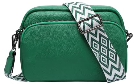ZOUIQSS Damen Umhängetasche Leder Raute Frauen Crossbody Schultertasche Metallknopf Handtasche mit verstellbaren Schultergurten