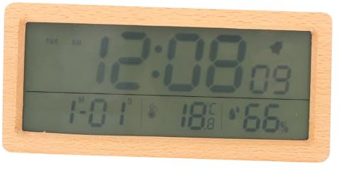 PRETYZOOM Digitaler Wecker Mit Temperaturanzeige Und Tischkalender LCD Display Heimthermometer Multifunktionsuhr Für Schlafzimmer Und Wohnzimmer