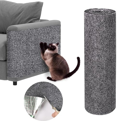 Pipihome Tappetino Tiragraffi per Gatti, 200 * 40cm Tiragraffi Divano, Tiragraffi Gatto, Tappetino Antigraffio per Gatti DIY Autoadesivo, Tiragraffi per Gatti, Protezione Divano Graffi Gatto