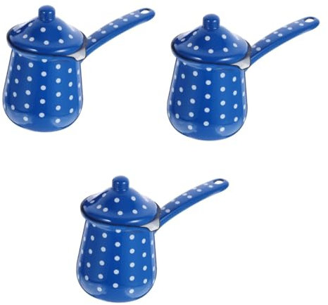 Garneck 3piezas Jarra De Café Esmaltada Retro Multi-funcional Resistente Al Desgaste Para Café y Leche Diseño Vintage Para Cocina