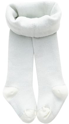 Baby Mädchen Jungen Thermo Strumpfhose Kinderstrumpfhose Warme Strümpfe Leggings Winter Fleece Gefütterte Strumpfhosen Ballettstrumpfhose Winter Warm Leggings Fleece Lined (White, 12-24 Months)